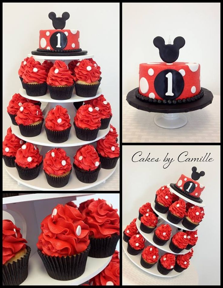 Mickey Mouse Cupcake Smash Cake Mickey Mouse Cupcake Smash Cake