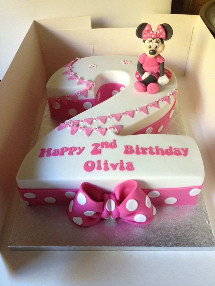 Minnie Mouse 2nd Birthday Cake Minnie Mouse 2nd Birthday Cake