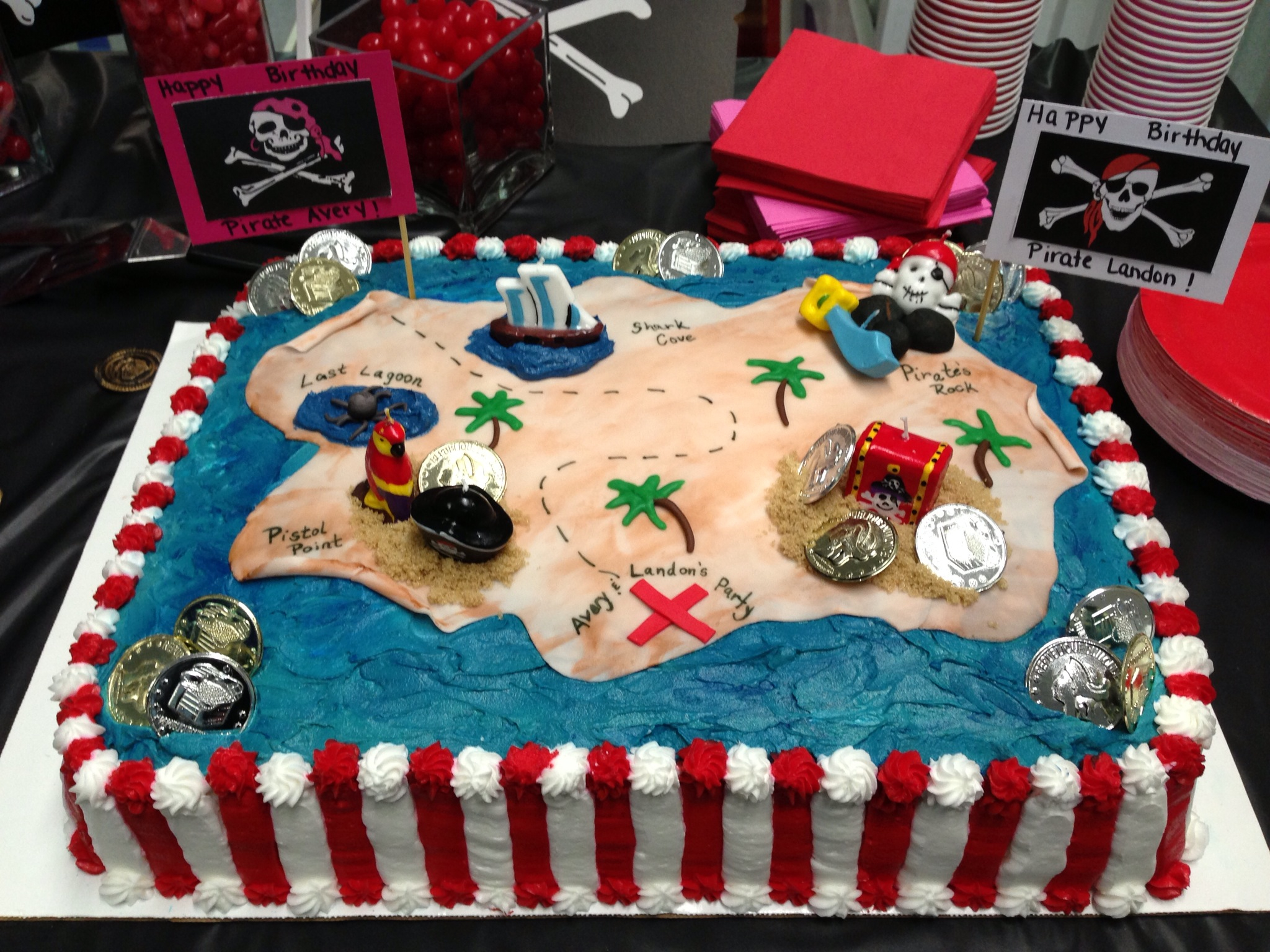 9 Photos of Map Pirate Themed Birthday Cakes