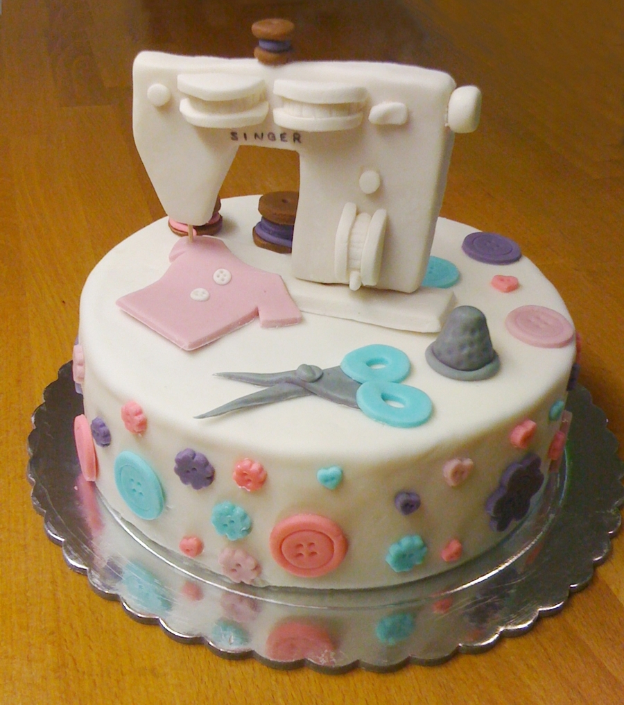 Sewing Machine Birthday Cake Sewing Machine Birthday Cake