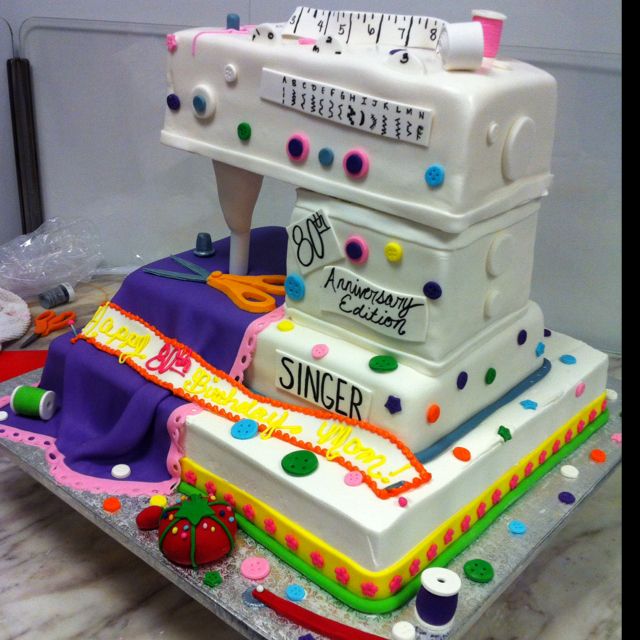 Sewing Machine Cake Sewing Machine Cake