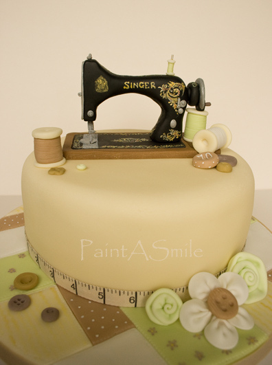 Singer Sewing Machine Cake Singer Sewing Machine Cake