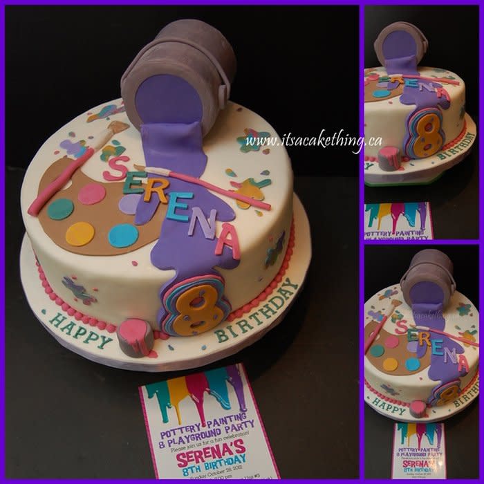 Splatter Paint Party Cake
