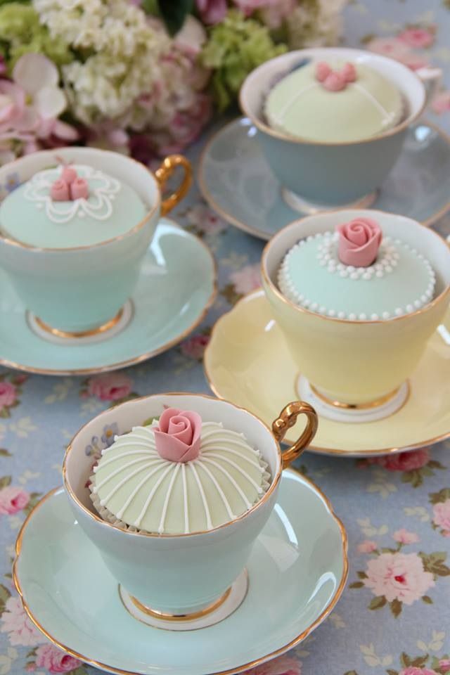 Vintage Tea Cup Cupcakes Vintage Tea Cup Cupcakes
