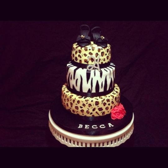 Zebra and Leopard Print Cake Zebra and Leopard Print Cake