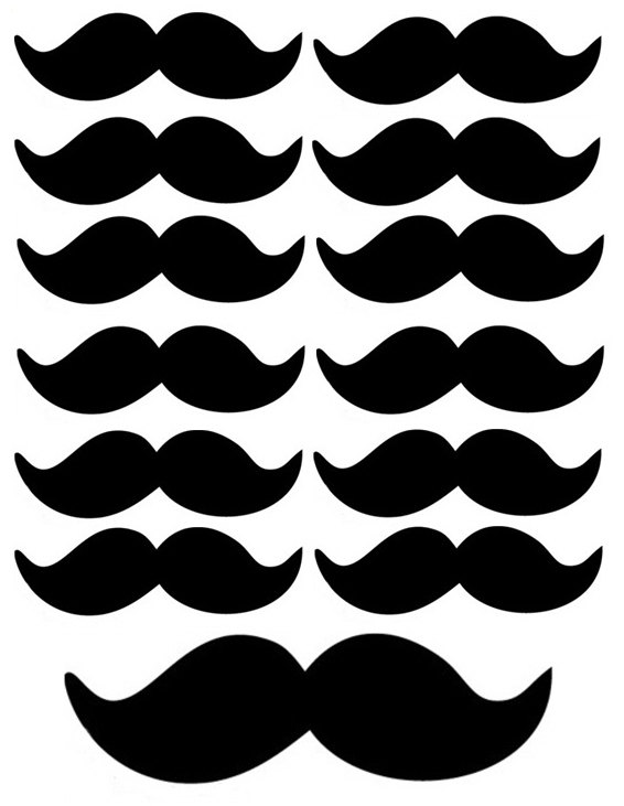 Free Printable Mustache Cupcake Toppers
