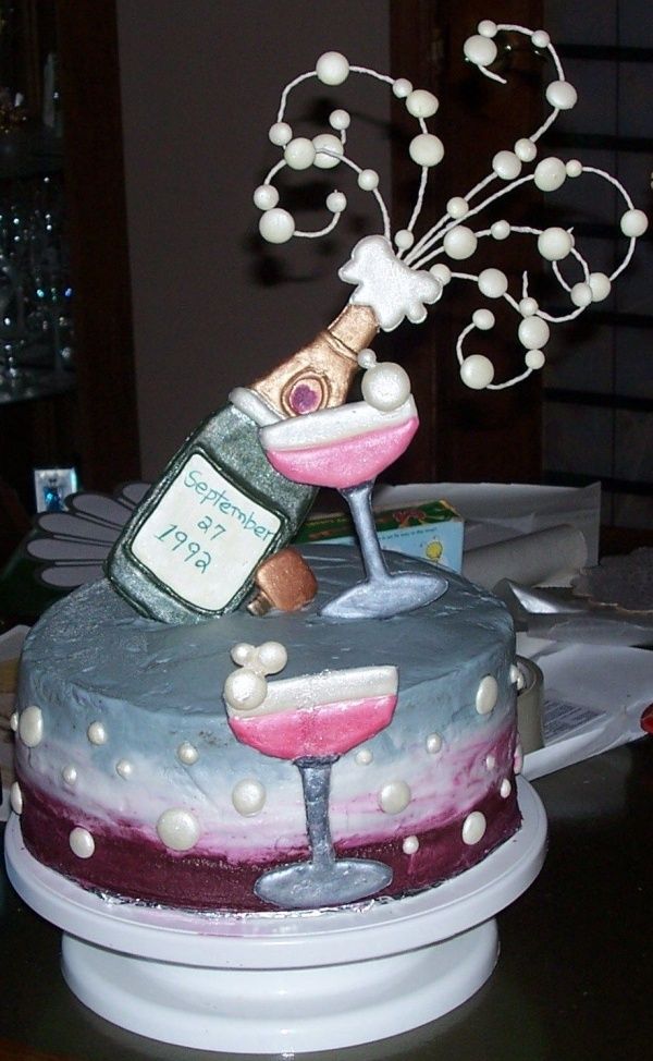 11 Champagne Glass Shaped Like Birthday Cakes Photo Wine Glass