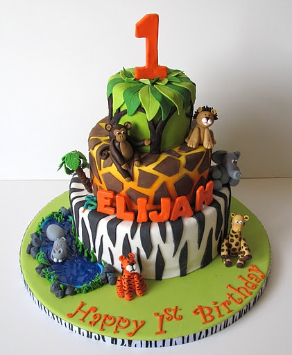Jungle Safari Birthday Cake Jungle Safari Birthday Cake