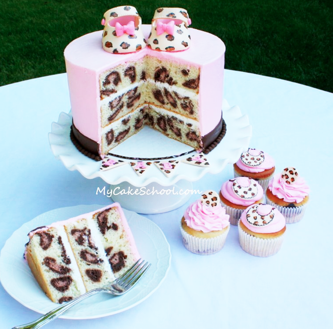 Leopard Print Baby Shower Cake Leopard Print Baby Shower Cake