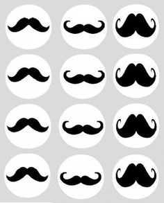 Mustache Cupcake Toppers