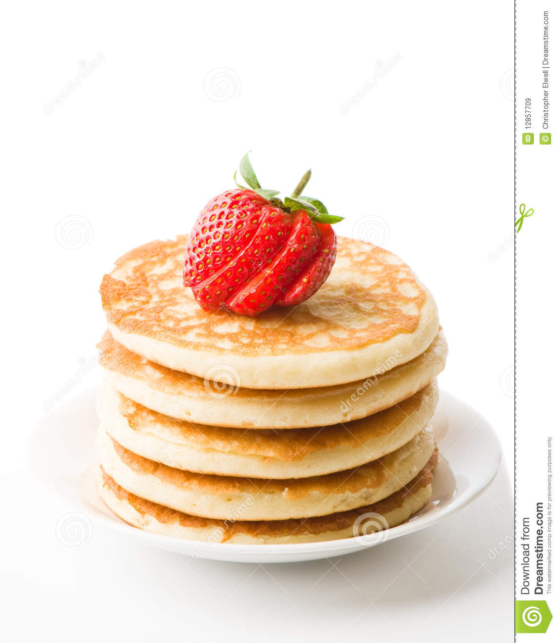 Pancakes with Strawberry Topping Pancakes with Strawberry Topping