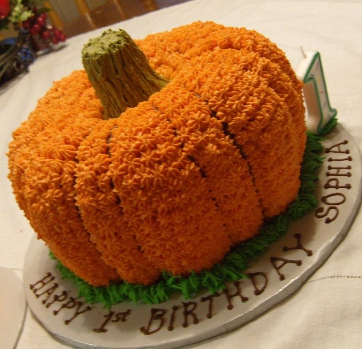 Pumpkin Shaped Birthday Cake Pumpkin Shaped Birthday Cake