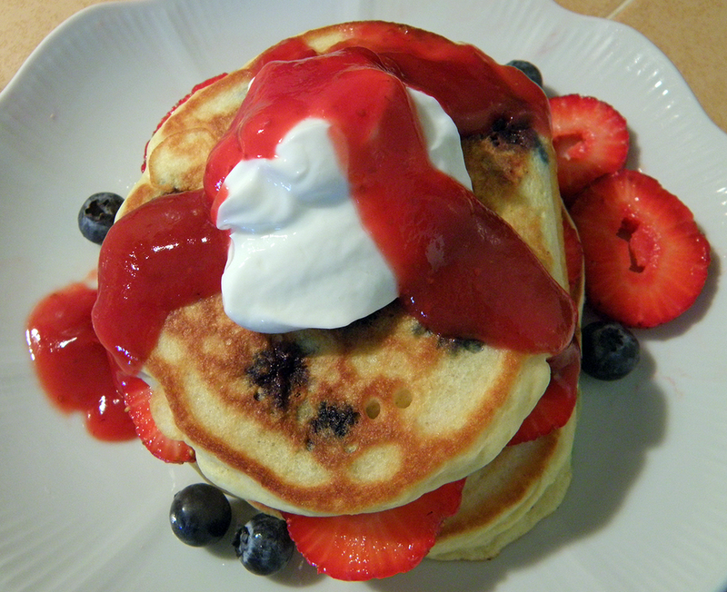 Strawberry Pancakes with Syrup Strawberry Pancakes with Syrup