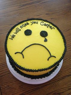 We Will Miss You Sad Face Cupcakes We Will Miss You Sad Face Cupcakes