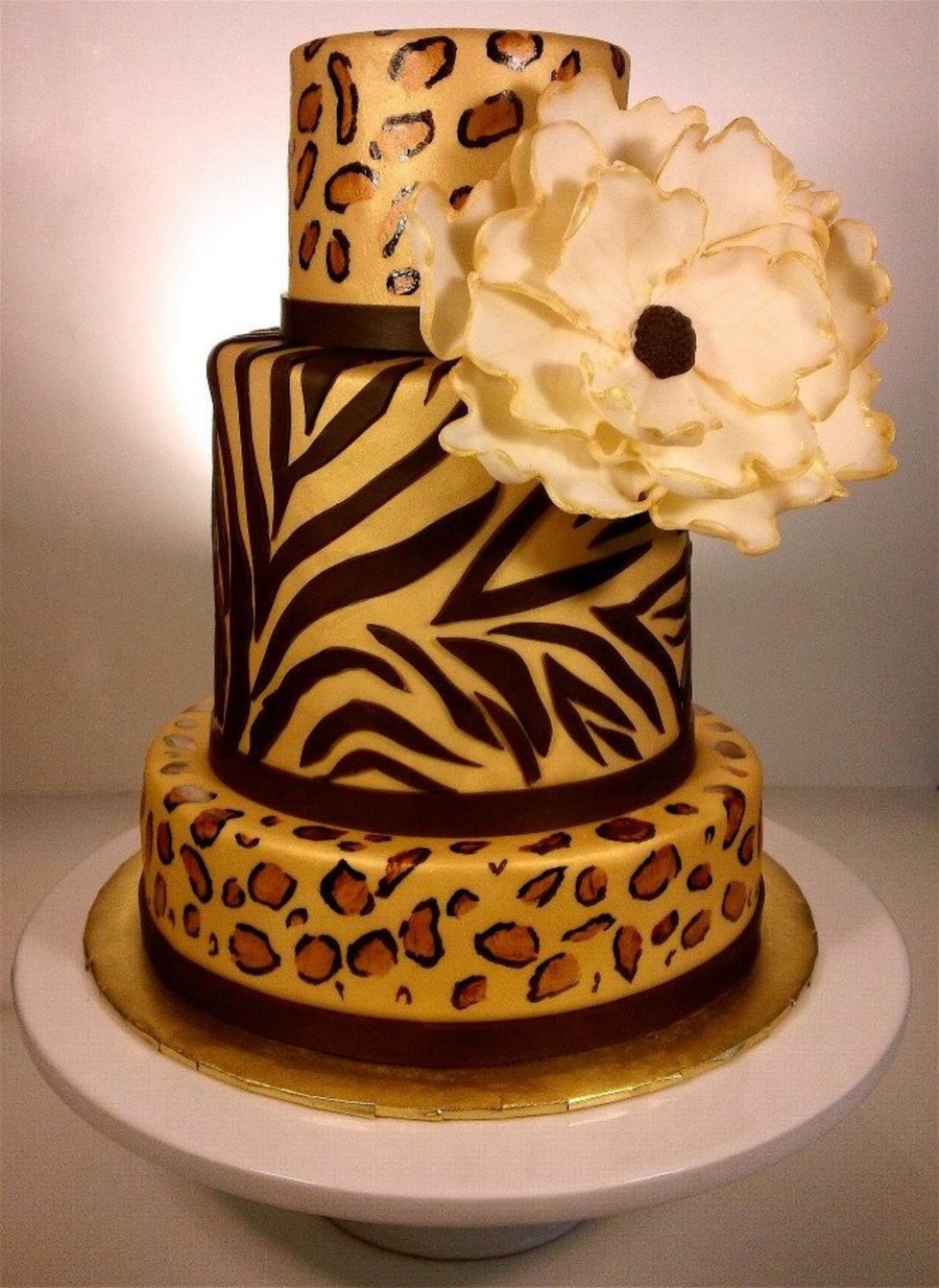 Zebra and Leopard Print Cake Zebra and Leopard Print Cake