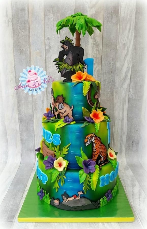 9 Girls Jungle Book Cakes Photo Jungle Book Birthday Cake Jungle