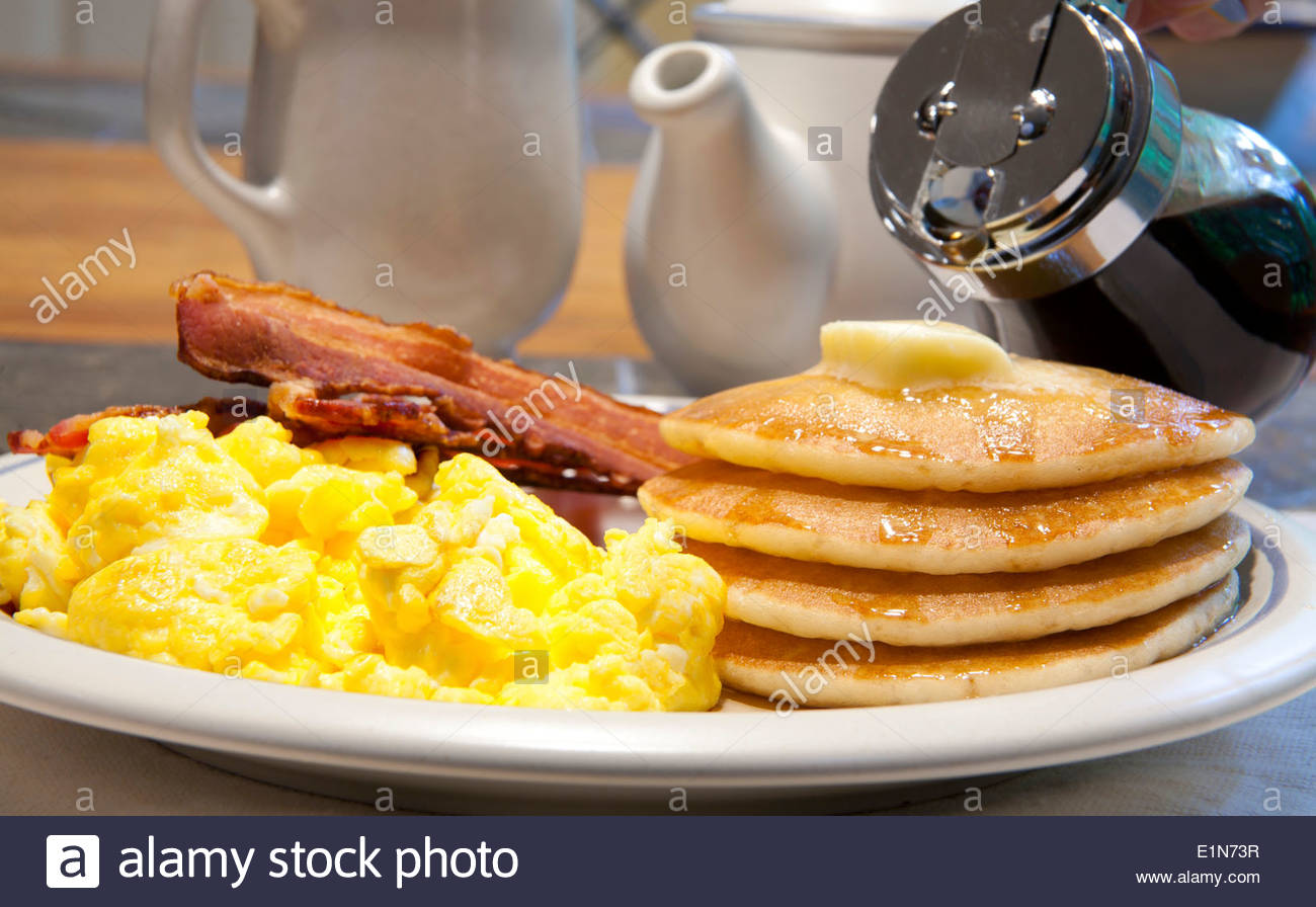 Scrambled Eggs Pancakes and Bacon Scrambled Eggs Pancakes and Bacon