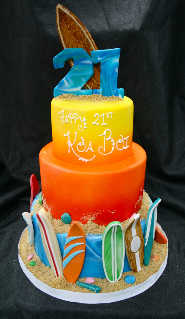 Surfing Beach Theme Birthday Cakes Surfing Beach Theme Birthday Cakes