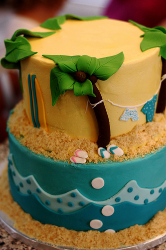 Surfing Themed Baby Shower Cake Surfing Themed Baby Shower Cake