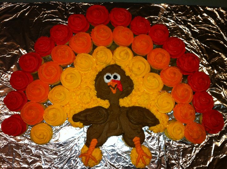 Thanksgiving Pull Apart Cupcake Cakes Thanksgiving Pull Apart Cupcake Cakes