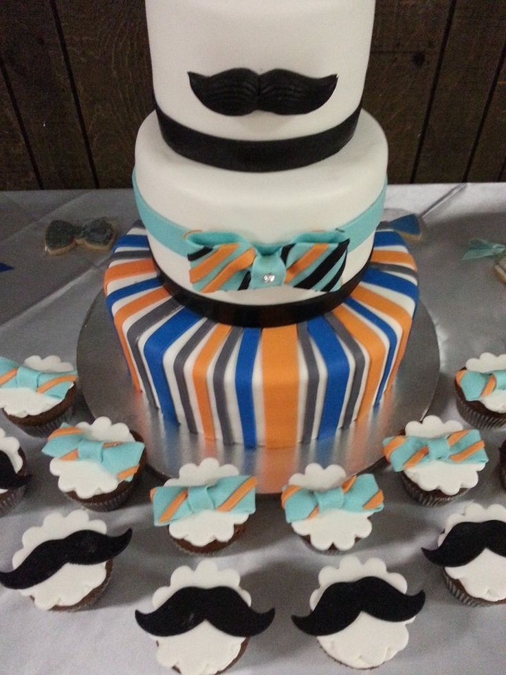 13 Bow Tieustache Baby Shower Cakes Photo Tie And Bow Tie And Mustache Baby Shower Cake