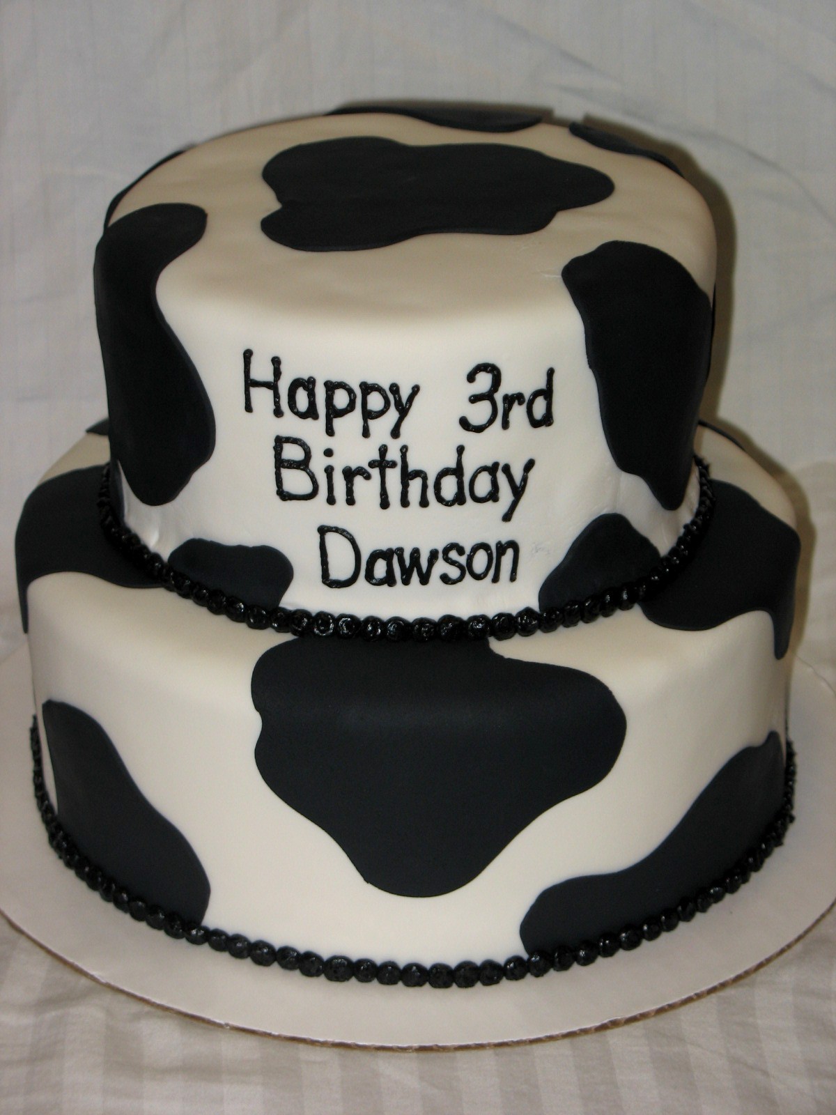 Cow Print Birthday Cake.