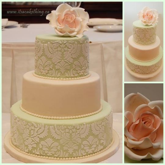 Damask Bridal Shower Cake Damask Bridal Shower Cake