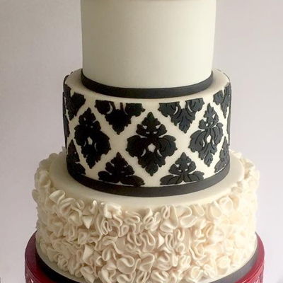 Damask Bridal Shower Cake Damask Bridal Shower Cake