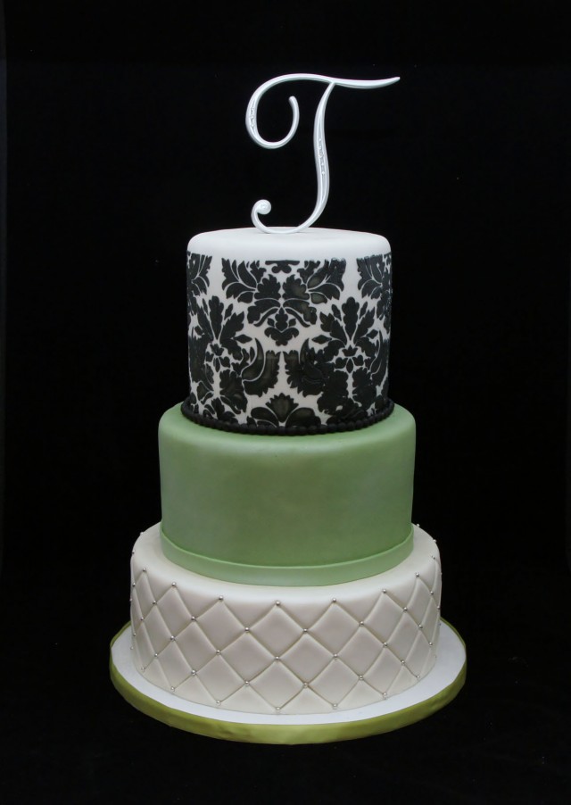 Damask Bridal Shower Cake Damask Bridal Shower Cake