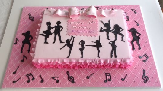 Dance-Themed Sheet Cake Dance-Themed Sheet Cake