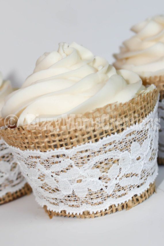 Lace Rustic Wedding Cupcakes Lace Rustic Wedding Cupcakes