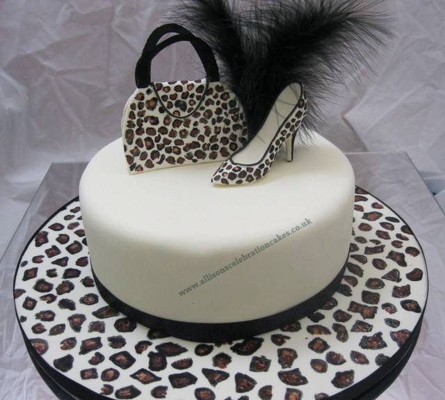 Leopard Print and Shoe Cake Leopard Print and Shoe Cake