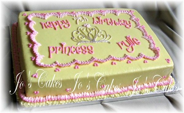 Princess Birthday Sheet Cake Princess Birthday Sheet Cake