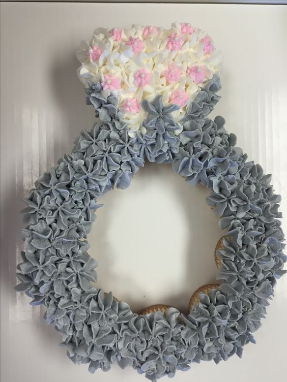 Ring Bridal Shower Pull Apart Cupcake Cake Ring Bridal Shower Pull Apart Cupcake Cake