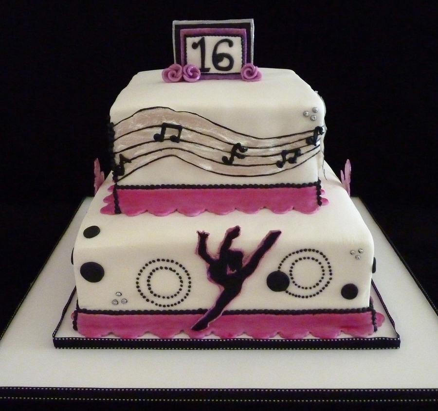 Sweet Sixteen Birthday Cakes for Dancer Sweet Sixteen Birthday Cakes for Dancer