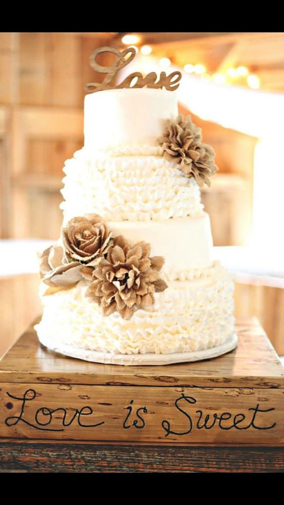 Vintage Rustic Chic Wedding Cake Vintage Rustic Chic Wedding Cake