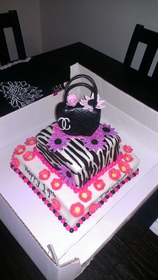 2 Tier Zebra Print Birthday Cake 2 Tier Zebra Print Birthday Cake