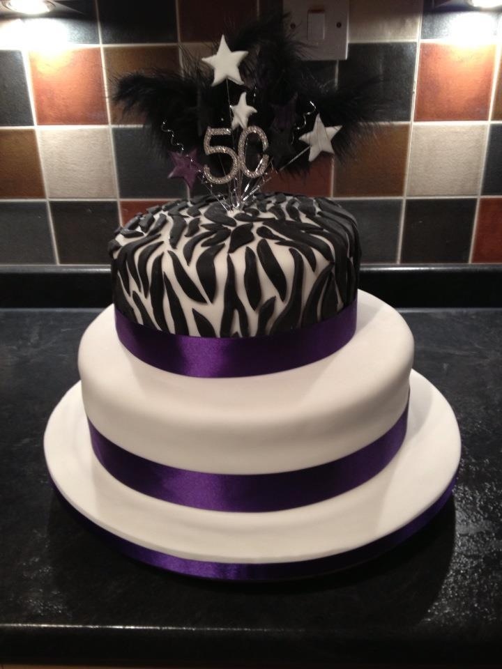 2 Tier Zebra Print Birthday Cake 2 Tier Zebra Print Birthday Cake