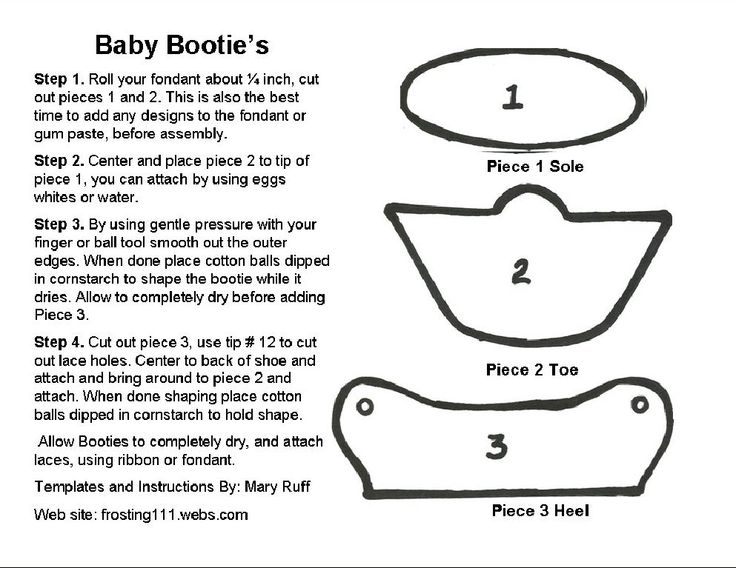 Baby Booties Template