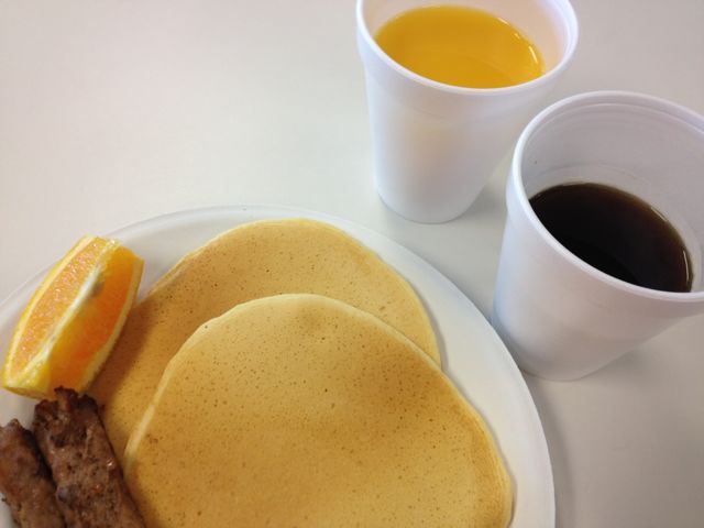 Coffee Orange Juice Pancakes and Sausage Coffee Orange Juice Pancakes and Sausage
