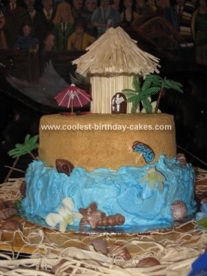 Island Theme Wedding Cake