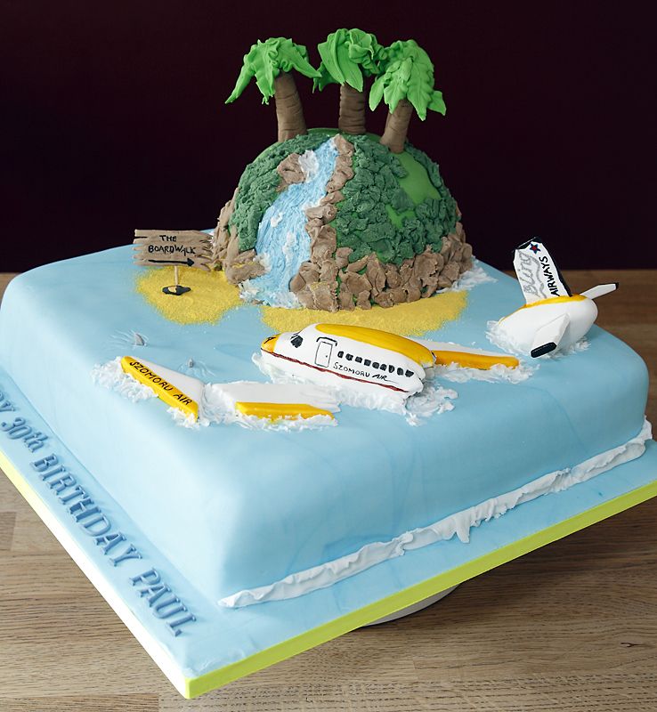 Island Themed Birthday Cake