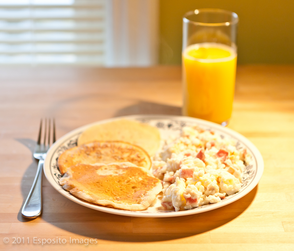 Pancake Eggs and Ham Orange Juice Pancake Eggs and Ham Orange Juice