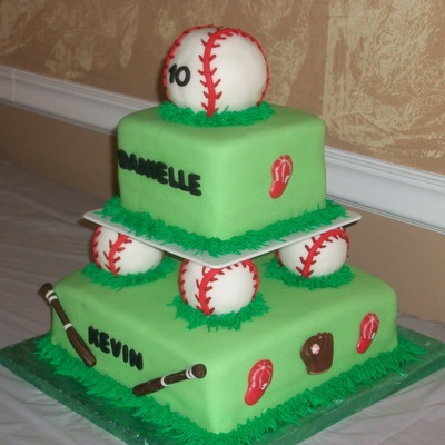 Softball Baseball Cake Softball Baseball Cake