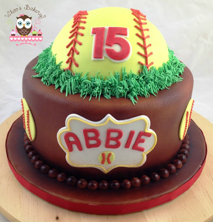 Softball Birthday Cake Softball Birthday Cake