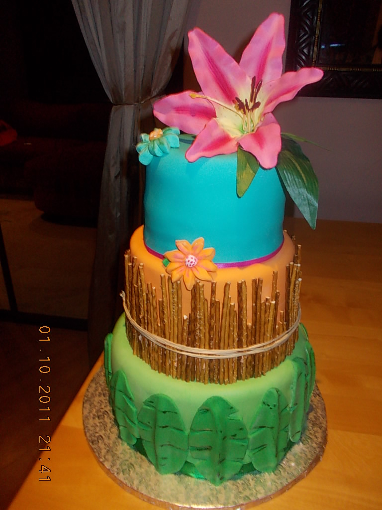 Tropical Bridal Shower Cake