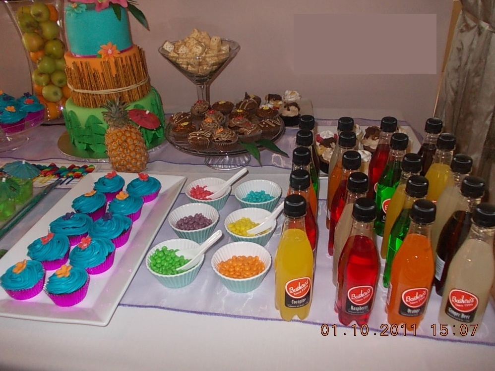 Tropical Bridal Shower Cake