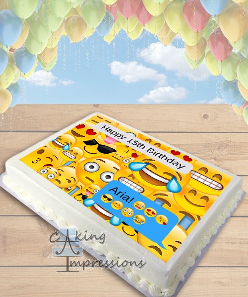 Emoji Birthday Sheet Cakes