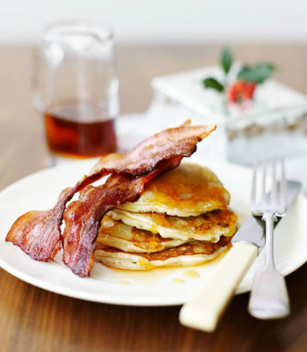 Pancakes and Bacon with Maple Syrup Pancakes and Bacon with Maple Syrup