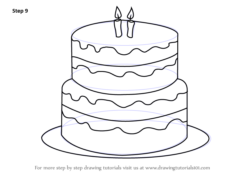 8 Cake Boss Birthday Cakes Drawings Photo Birthday Cake Drawing